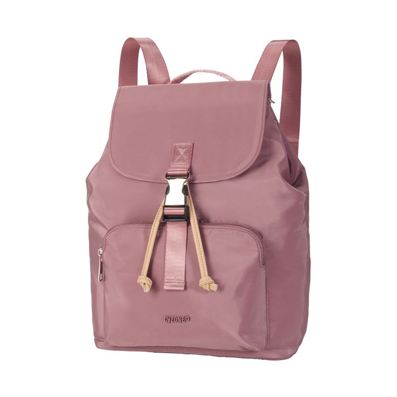 Mochila-de-color-beige-en-material-de-tela-poliester-con-m�ltiples-compartimientos.