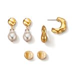 Set-x3-aretes-para-mujer-ba�ados-en-oro-de-24K