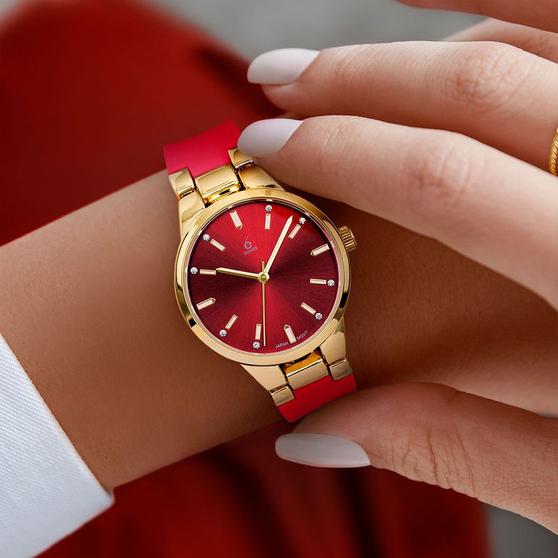 Reloj-para-mujer-rojo-con-detalles-dorados