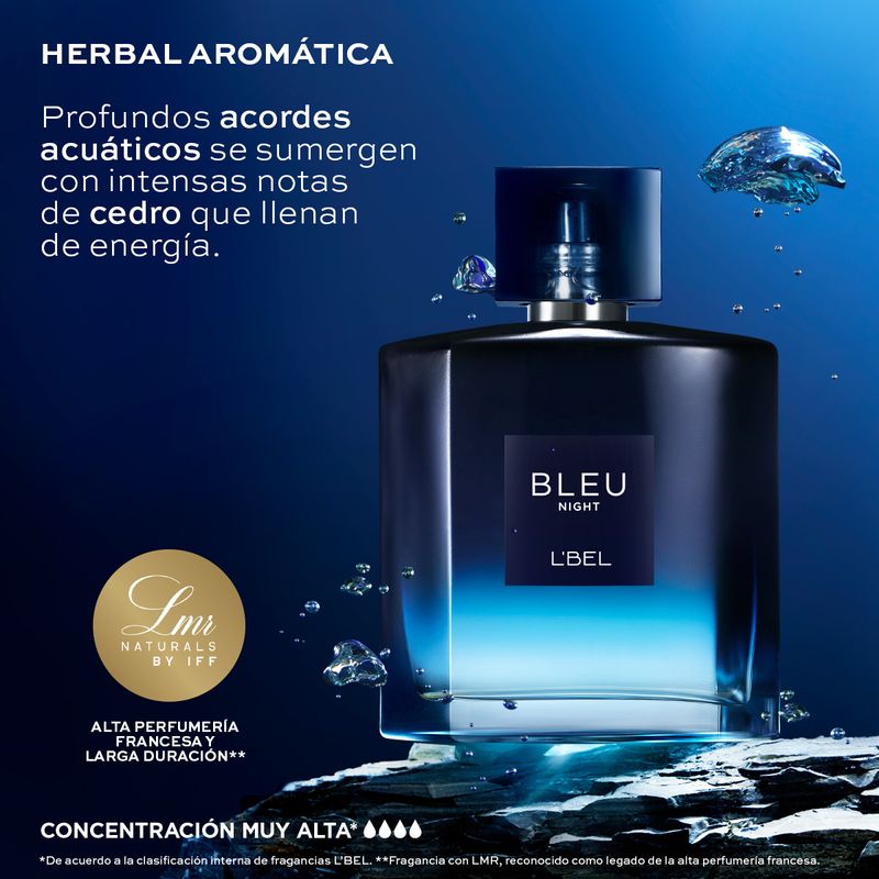 Minifragancia Bleu Intense Night Perfume para Hombre 10ml L Bel Mexico