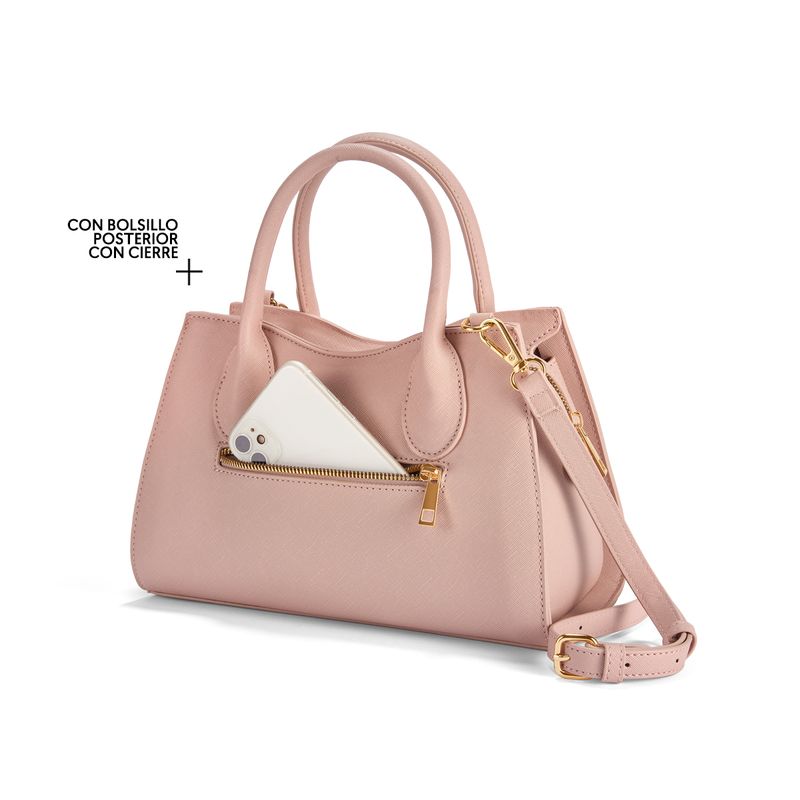 Bolso-para-mujer-Kari-cuero-rosado-con-asas-regulables-y-colgante-removible.-Ideal-para-tu-look.