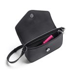 Mini-bolso-Marcia--elegante-tipo-cuero-negro-asa-ajustable-tarjeteros-monedero-versatil.